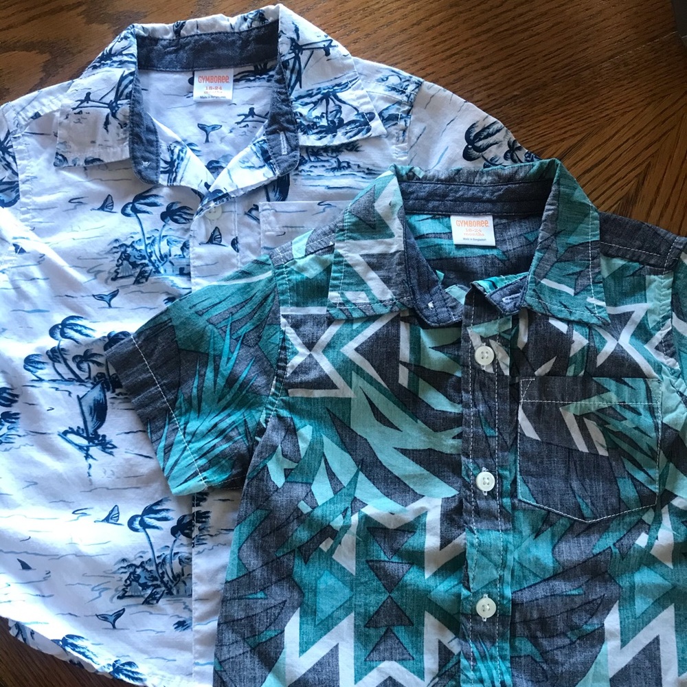 Gymboree S/S Button Up Shirt Lot Baby Size 18-24M